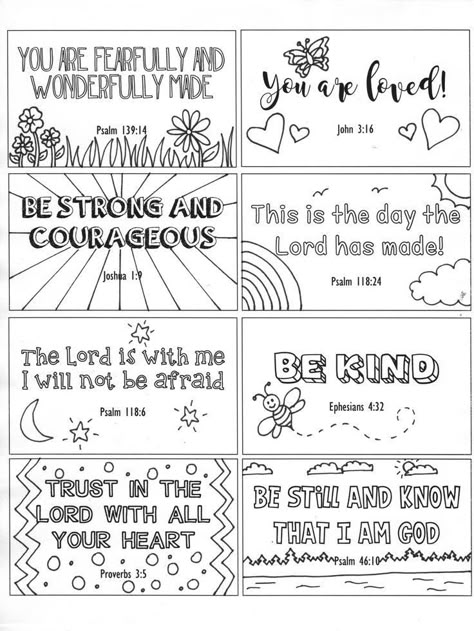 Bible For Kindergarten, Bible Verse For Preschoolers, Classroom Bible Verses, Kids Bible Class Ideas, Bible Verse Doodles Simple, God Says I Am For Kids, Bible Studies For Kids, Bible Verses For Preschoolers, Bible Verses On Notecards