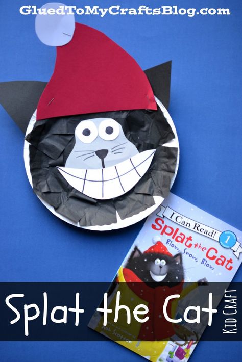 Paper Plate Splat The Cat {Kid Craft} Cat Crafts Kids, Black Cat Craft, Splat The Cat, Storybook Crafts, Cat Activities, Apple Lessons, Storytime Crafts, Paper Plate Crafts For Kids, Literature Activities