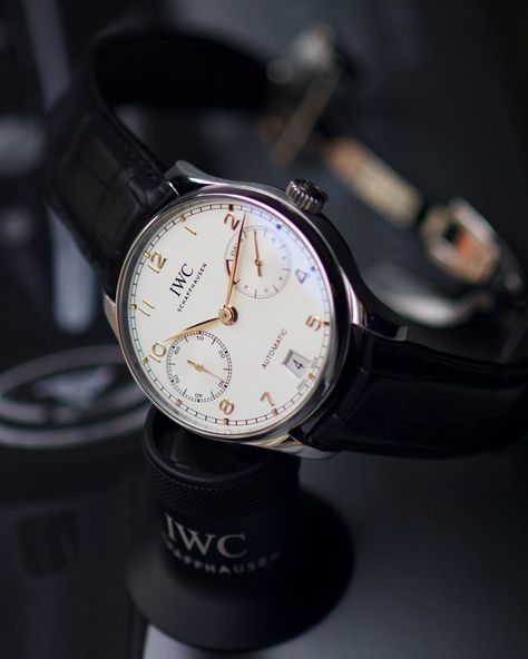 IWC Schaffhausen - UK on Instagram: “Classic. Legendary. Iconic - meet the #IWCPortugieser Automatic (Ref. IW500704). Tap to shop.” Iwc Schaffhausen, Men's Watches, Jaeger Watch, Tap, On Instagram, Instagram