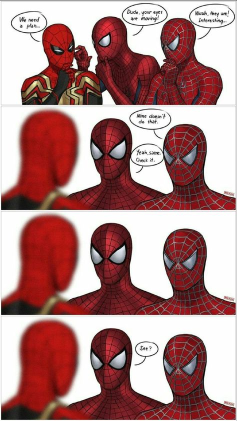 Deadpool Y Spiderman, Spiderman Funny, Spider Men, Image Spiderman, Deadpool And Spiderman, Funny Marvel Memes, Marvel Images, Avengers Comics, Marvel Fan Art