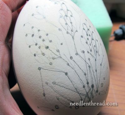 Embroidered Eggs: Designs & Drilling – NeedlenThread.com Egg Embroidery, Eggshell Art, Egg Carving, Egg Craft, Egg Decoration, Egg Crafts, Egg Designs, Egg Art, Embroidery Supplies