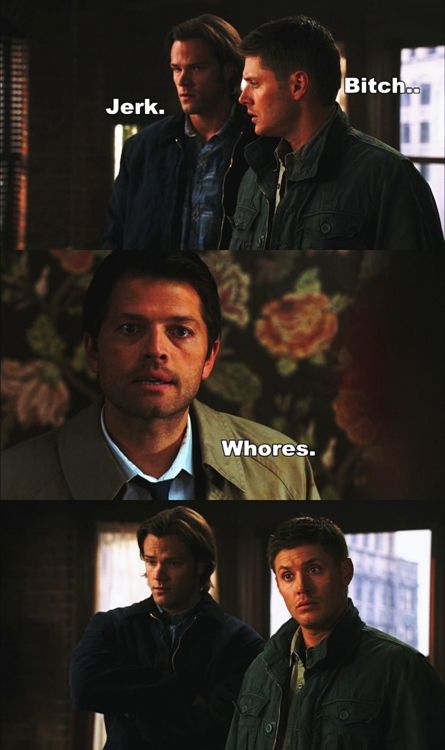 Ha! #Supernatural Sammy Supernatural, Sam E Dean Winchester, Impala 67, Mark Sheppard, Supernatural Tv Show, Sam Dean, Supernatural Destiel, Winchester Boys, Supernatural Memes