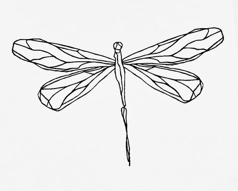 Dragonfly Line Art, Stick N Poke, Dragonfly Art, Dragonfly Tattoo, Dragon Fly, Continuous Line, Line Tattoos, Dragonflies, Art Drawing