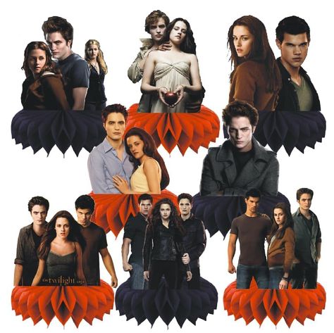 PRICES MAY VARY. Twilight Saga Products Include: You will receive 8 Twilight Saga table decorations with different patterns, and the size of each centerpiece is about 6 inches. The party table decorations are made of high-quality cards, which are seamless, durable, light, non-fading and thick. Unique Design: Twilight Saga themed honeycomb centerpieces bright colors, eye-catching. Twilight Saga birthday party decorations will definitely attract people's attention. Easy to Assemble: Just take a fe Twilight Party, Book Club Parties, Twilight Book, 35th Birthday, Party Table Decorations, Birthday Supplies, Twilight Saga, Table Toppers, 16th Birthday