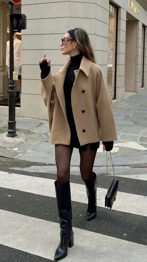 December Paris Outfit Winter, Outfits For London In December, London December Outfit, Casual Paris Outfits, Nyc December Outfit, Stockings Outfit Winter, Night Out Winter Outfit, Rich Outfits Classy, Simple Classy Outfits