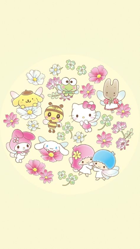 Squad Wallpaper, Walpaper Hello Kitty, Fairy Wallpaper, Hello Kitty Backgrounds, Hello Kitty Art, Sanrio Wallpaper, Hello Kitty Iphone Wallpaper, Hello Kitty Pictures, Hello Kitty Collection