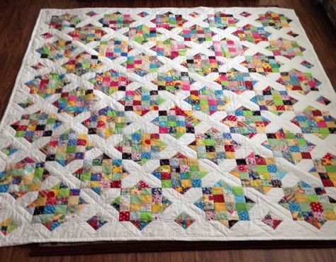 Crossroads Quilt, Road Quilt, Block Quilt Ideas, 16 Patch Quilt, Cross Road, Postage Stamp Quilt, Block Quilt, Scrappy Quilt Patterns, Quilt Square Patterns