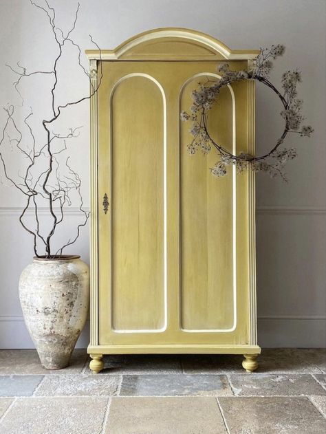 8 furniture paint colour ideas that pop with personality - Upcyclist Painted Cupboards Living Room, Colorful Wardrobe Furniture, Wardrobe Upcycle Ideas, Painted Armoire Ideas, Painted Wardrobe Ideas, Cupboard Painting Ideas Diy, Furniture Restoration Ideas, Upcycled Wardrobe Ideas, Old Wardrobe Makeover