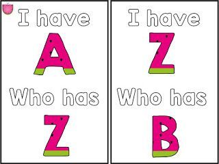 I Have Who Has Letter recognition freebie! Letter Recognition Games, Letter Sound Recognition, Kindergarten Smorgasboard, Alphabet Game, Letter Recognition Activities, Letter Games, Letter Identification, Kindergarten Games, Teaching Letters