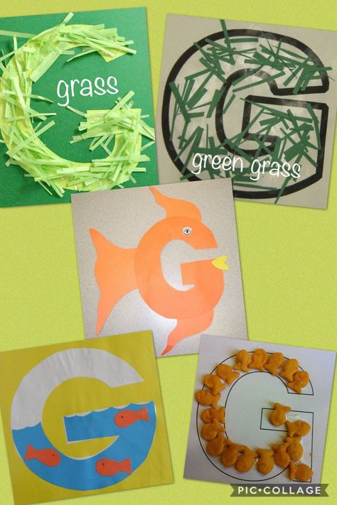 G Letter Crafts For Preschool, Letter G Giraffe Craft, G Projects For Preschool, Letter G Projects For Preschool, Letter G Craft For Preschoolers, Preschool Letter G Crafts, Letter G Arts And Crafts For Preschool, G Letter Craft, G Preschool Activities