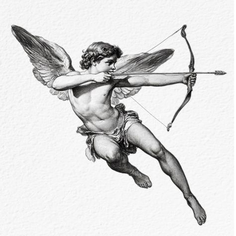 Greek Cupid Tattoo, Cherub Statue Tattoo, Real Angels Tattoo, Male Angel Tattoo Designs, Men’s Sternum Tattoo, Snow Angel Tattoo, Reach For The Stars Tattoo, Angel Tattoo Aesthetic, Religious Sketches