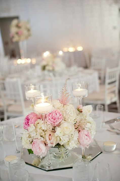 table flowers 5 Peony Wedding Centerpieces, Wedding Table Flower Centerpieces, Peonies Wedding Centerpieces, Wedding Flowes, Pink Flower Centerpieces, Centerpieces Candles, Round Wedding Tables, White Centerpieces, Wedding Flowers Peonies