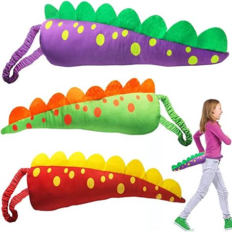 Girl Dinosaur Costume, Dinosaur Birthday Party Favors, Dino Tails, Stuffed Dinosaur, Dinosaur Tails, Plush Dinosaur, Dino Costume, Pretend Play Costumes, Olympic Theme