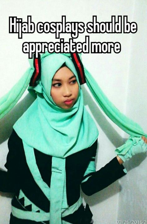 Black Hatsune Miku Cosplay, Hijab Cosplay, Pose Pengantin, Miku Cosplay, Vocaloid Funny, Tutorial Hijab, Anime Inspired Outfits, Amazing Cosplay, Cute Cosplay