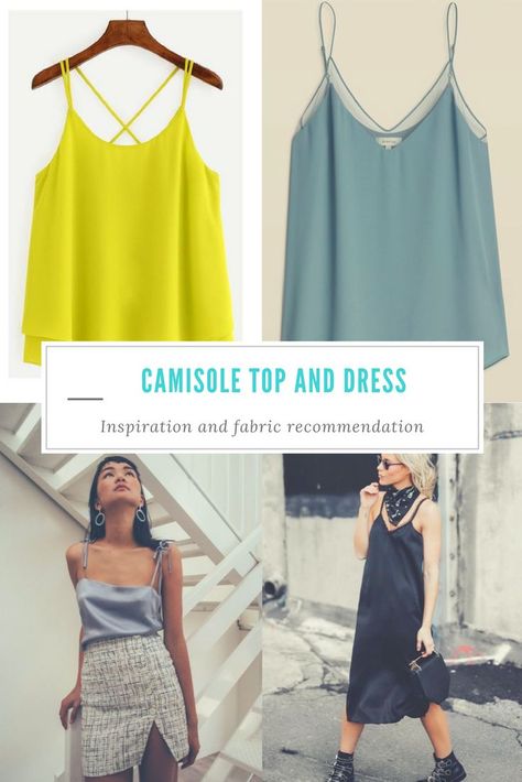 The Camisole Top and Dress inspiration and fabric recommendation: Get inspired to create a beautiful camisole top or dress with this PDF sewing pattern Sewing Patterns Free Women, Free Pdf Sewing Patterns, Trendy Sewing, Beginner Sewing Projects Easy, Dress Inspiration, Sewing Projects For Beginners, Easy Sewing Projects, Trend Fashion, Sewing For Beginners