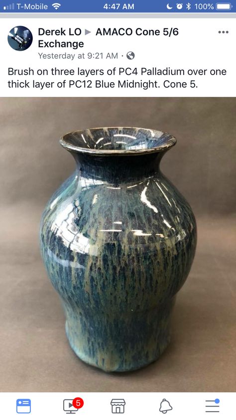 Amaco Palladium, Palladium Glaze, Coil Pottery, Glaze Combinations, Glaze Pottery, Amaco Glazes, Ceramic Glaze Recipes, Sculptures Céramiques, Pottery Videos