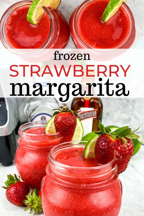 Mexican Cocktail, Strawberry Margaritas, Frozen Strawberry Margarita, Strawberry Margarita Recipe, Mexican Cocktails, Frozen Cocktail Recipes, Frozen Strawberry, Frozen Margaritas, Margarita Mix