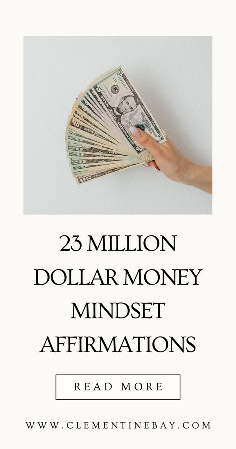 23 Powerful money affirmations to transform your money mindset. Read 4 ways to use affirmations for money and the 3 benefits of using them. Money mindset affirmations, the law of assumption, manifestation affirmations, manifest wealth, manifest money. Instant Money Manifestation, Money Abundance Affirmations, How To Manifest Money, Manifestation Mantras, Rich Affirmations, Abundance Mantra, Money Affirmations Law Of Attraction, Affirmations For Money, The Law Of Assumption