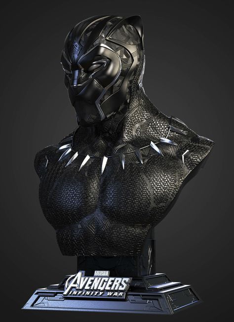 ArtStation - Black Panther, smile _z Black Panther Statue, Black Panther Images, Panther Statue, Black Panther King, Panther Pictures, Marvel Statues, Panther Art, Black Panther Art, The Black Panther