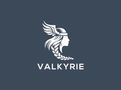 Valkyrie Logo by Naveed on Dribbble Valkyrie Logo, Viking Logo, Rune Tattoo, Inspiration Logo Design, Human Logo, Logo Design Inspiration Branding, Geniale Tattoos, Beautiful Branding, Tee Shirt Fashion