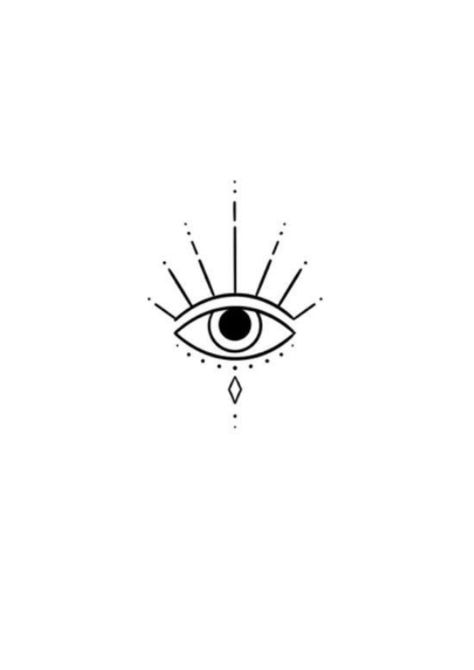 Evil Eye Sketch, Third Eye Sketch, Ajna Tattoo, Simple Eye Tattoo, Small Eye Tattoo, Eye Tattoo Stencil, Eye Outline, Third Eye Tattoos, All Seeing Eye Tattoo