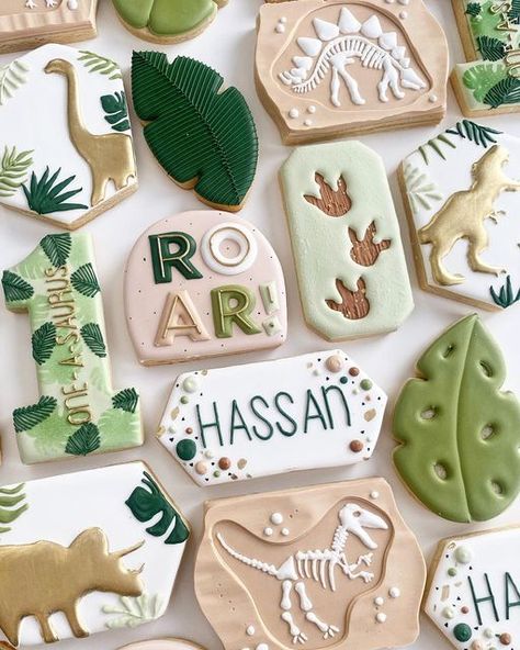 One Saurus, One A Saurus Birthday Cookies, Dino Decorated Cookies, Dinosaur Cookies 4th Birthday, 3 Rex Birthday Cookies, 3rex Cookies, Dinosaur Theme Cookies, Dinosaur Party Cookies, Dino Birthday Cookies