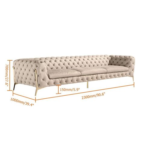 Chesterfield Sofa Dimensions, Beige Chesterfield Sofa, Modern Chesterfield Sofa, Modern Chesterfield, L Shaped Sofa Designs, Trendy Sofas, Velvet Chesterfield Sofa, Modern Sofa Designs, Sofa Dimensions