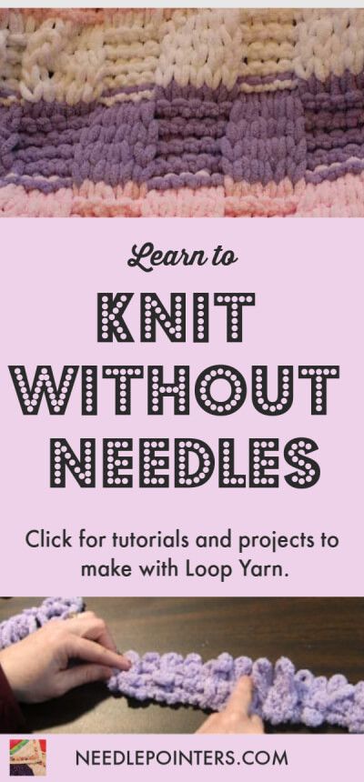 Puffy Yarn, Loopy Yarn, Finger Knitting Projects, Yarn Tutorials, Finger Crochet, Knitted Washcloths, Cross Stitch Tutorial, Learn To Knit, Knitting Tutorials