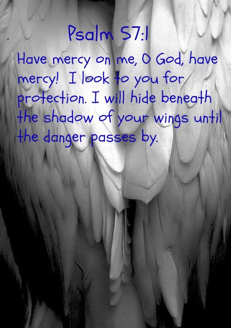 Psalm 57:1 Have mercy on me, O God, have mercy! I look to you for protection. I will hide beneath the shadow of your wings until the danger passes by. Psalm 57, God The Father, Biblical Quotes, Spiritual Inspiration, Faith In God, Verse Quotes, Words Of Encouragement, Bible Scriptures, Word Of God