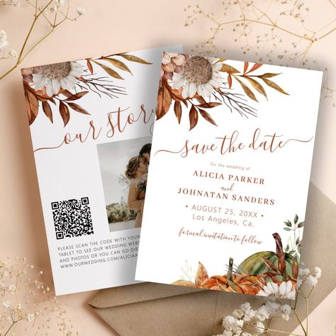 Watercolor Botanical Flowers, Terracotta Floral Wedding, Earthy Terracotta, Wedding Web, Rustic Wedding Save The Dates, Handwriting Calligraphy, Rustic Save The Dates, Floral Wreath Watercolor, Chic Autumn