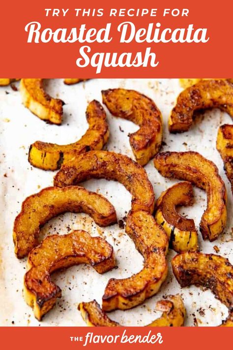 Roasted delicata squash is super easy. Delicata squash is the easiest to prepare from the squash family, since there’s no peeling at all! Naturally sweet delicata squash is made even more delicious when roasted. Plus you can switch up the flavors with different spice mixes too. #squash #sidedish Roast Delicata Squash, Dellacota Squash Recipes, Delecotta Squash Recipe, Air Fryer Delicata Squash Recipes, Delica Squash Recipes, Grilled Delicata Squash, Roasted Delicata Squash Recipe, Delicate Squash Recipes, Baked Delicata Squash Recipe