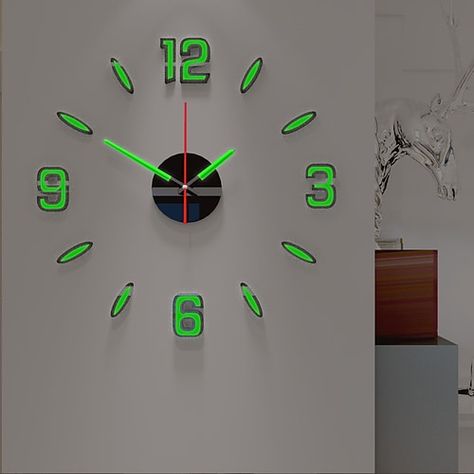 Rumah Moden, Paper Lantern Lights, Bedroom Wall Clock, 3d Wall Clock, Wall Clocks Living Room, Clock Living Room, Diy Wall Clock, Diy Clock Wall, Office Decorations