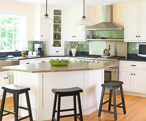 Remodeling On A Budget, White Kitchen Remodeling, Kitchen Island Ideas, Kitchen Remodeling Projects, Kitchen On A Budget, Kitchen Remodel Ideas, Trendy Kitchen, Island Ideas, Unique Kitchen