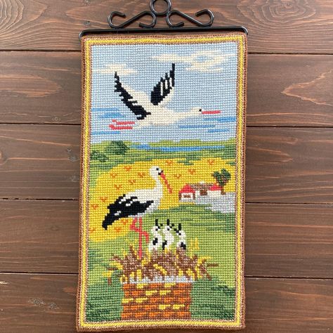 We have new needlepoint tapestries available, these two are the cutest! Visit our Etsy shop to take a closer look! Link in bio @merilinsretro #merilinsretro #handmadetapestry #needlepointnation #embroiderylove #storkcollectibles #vintageantiques #thriftedhome #cozyvintagecottage Thrifted Home, Handmade Tapestries, Needlepoint Tapestry, Retro Shop, Vintage Cottage, Needlepoint, The Cutest, Vintage Shops, Vintage Antiques