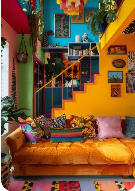 Room Tattoos, Maximalist Home Decor, Crazy Laura, Modern Home Interior, Vibrant Living Room, Luxury Living Room Decor, Maximalist Home, Bedroom Wall Paint, Maximalist Decor