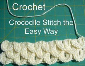 Picot Crochet, Crochet Crocodile, Crocodile Stitch, Crocheting Ideas, Mode Crochet, Pola Sulam, Stitch Crochet, Crochet Motifs, Crochet Stitches Tutorial