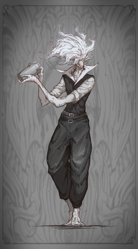 Boss Monster Concept Art, Demon Hunter Character Design, Human Dnd Character, Human Character Design, Undead Character, Humanoid Creatures, Dungeons And Dragons Characters, Dnd Art, Monster Design