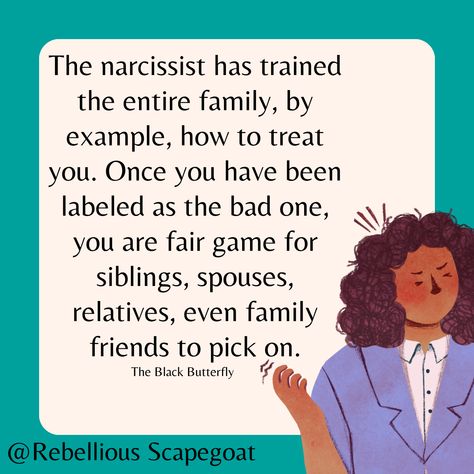 The narcissist has trained the entire family, by example, how to treat you. Mother Meme, Narcissistic Sister, Narcissistic Family, Narcissism Quotes, Attachment Theory, Narcissistic Mother, Toxic Family, Narcissistic Behavior, Treat You