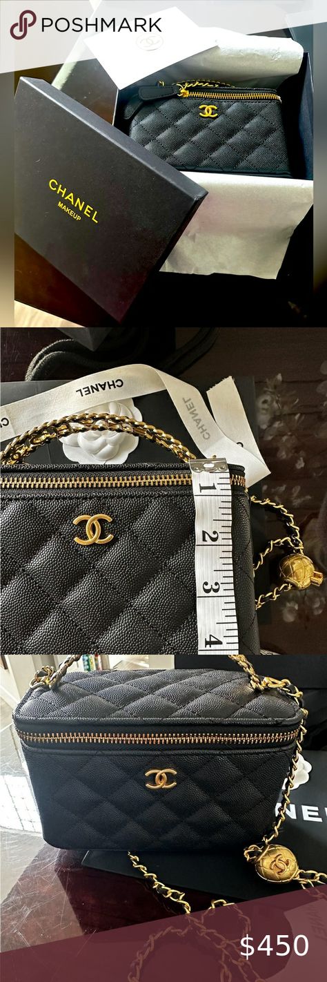 Rare Chanel Sweet Heart Vanity Case with cross body Chain. Heart Vanity, Chanel Vanity, Vanity Case, Sweet Heart, Chanel Handbags, Cross Body, Vanity, Chanel, Handbags