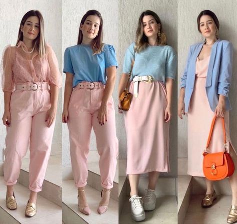 Outfit Pantalon Rosa, Pink Trousers Outfit, Outfit Pantalon, Pink Pants Outfit, Colorful Wardrobe, Modest Outfit Ideas, Looks Jeans, Colour Combinations Fashion, Desi Fashion Casual