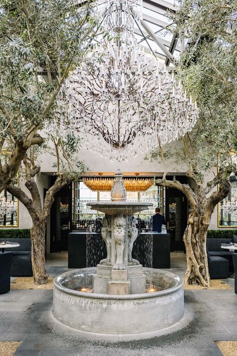 Check Out This Restoration Hardware Restaurant in Napa Valley Restoration Hardware Restaurant, Instagramable Cafe, Tent Restaurant, Restoration Hardware Chandelier, Wedding Greenhouse, Restauration Hardware, Wine Vault, Opening A Restaurant, Wine Tasting Room