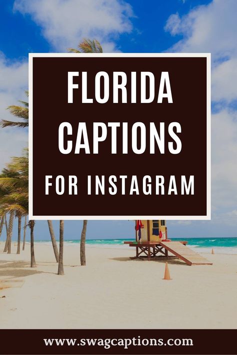 Florida Quotes For Instagram, Florida Captions Instagram, Florida Instagram Captions, Vacation Captions Instagram, Captions Vacation, Miami Quotes, Elizabeth Campbell, Beach Captions For Instagram, Spring Break Florida