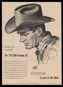 Stetson cowboy hat Cowboy Hat Side Profile, Cowboy Hat Side View, Cowboy Hat Illustration, 1950s Cowboy, Western Hat Styles, Best Cowboy Hats, Stetson Cowboy Hats, Cowboy Hat Styles, Cowboy Artists