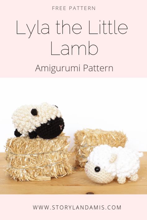 Free Pattern: Baby Lamb Farm Animal – Storyland Amis Mini Crochet Sheep Pattern, Crochet Patterns Sheep, Crochet Mini Sheep Free Pattern, Crochet For Easter Free Pattern, Free Crochet Sheep Pattern, Amigurumi Farm Animals Free Pattern, Mini Animals Crochet, Amigurumi Sheep Free Pattern, Crochet Mini Animals Free Patterns