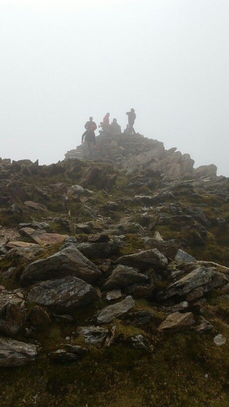 The peak of Mount Snowdon Mount Snowdon, Irish Sea, The Peak, Atlantic Ocean, How To Run Faster, Great Britain, Wales, Beautiful Places, United Kingdom