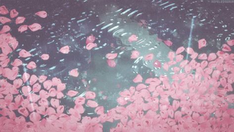 Flowers Rain GIF - Flowers Rain Aesthetic - Discover & Share GIFs Rain Gif, Flowers Gif, Banner Gif, Anime Gifs, Aesthetic Gif, Aesthetic Images, Cute Gif, Anime Background, Aesthetic Backgrounds