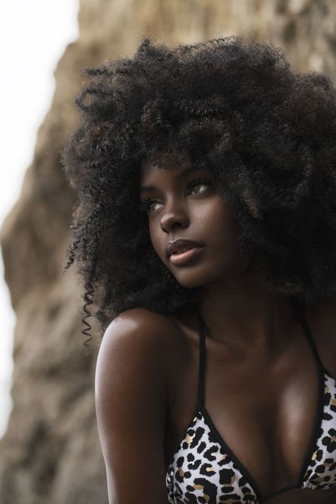 Chrissy. Photographer: JM Hedrick Creative Director: Diana Gettinger Beauty Portrait Black Women, Black Female Models Faces, Afro Model Photoshoot, Dark Skinned Models Woman, Dark Skinned Beautiful Woman, Afro Hair Woman, Black Magic Woman, Black Goddess, Dark Skin Beauty