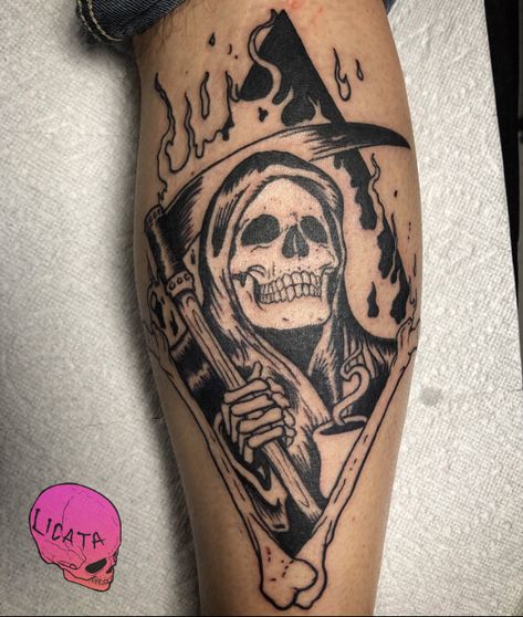 Taz Tattoo, Calf Tattoo Men, Wrist Tattoo Designs, Grim Reaper Tattoo, Reaper Tattoo, Knuckle Tattoos, Dragon Tattoo For Women, Traditional Tattoo Sleeve, Tattoo Inspiration Men