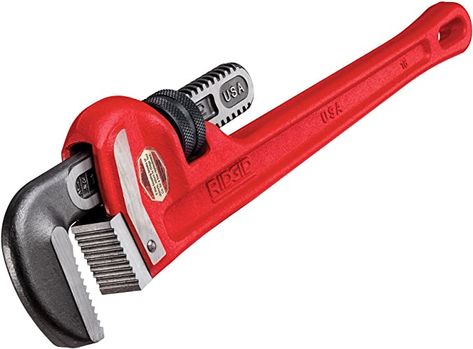 RIDGID 31025 Model 18 Heavy-Duty Straight Pipe Wrench, 18-inch Plumbing Wrench, Red, Small - Ridgid Pipe Wrench - Amazon.com Apocalypse Survival Gear, Pipe Wrench, Engineering Tools, Apocalypse Survival, Leaf Blower, Survival Gear, Wrench, Glow Up?, Scorpion