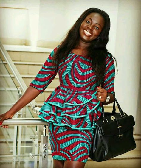 #short  Skirt and Blouse Styles : Simple #ankarastyles  - DeZango #Fashion Zone Short Skirt And Blouse, Peplum Ankara, Kitenge Fashion, Ankara Clothing, Ankara Skirt And Blouse, Ghanaian Fashion, Afrikaanse Mode, Ankara Skirt, African Fashion Ankara